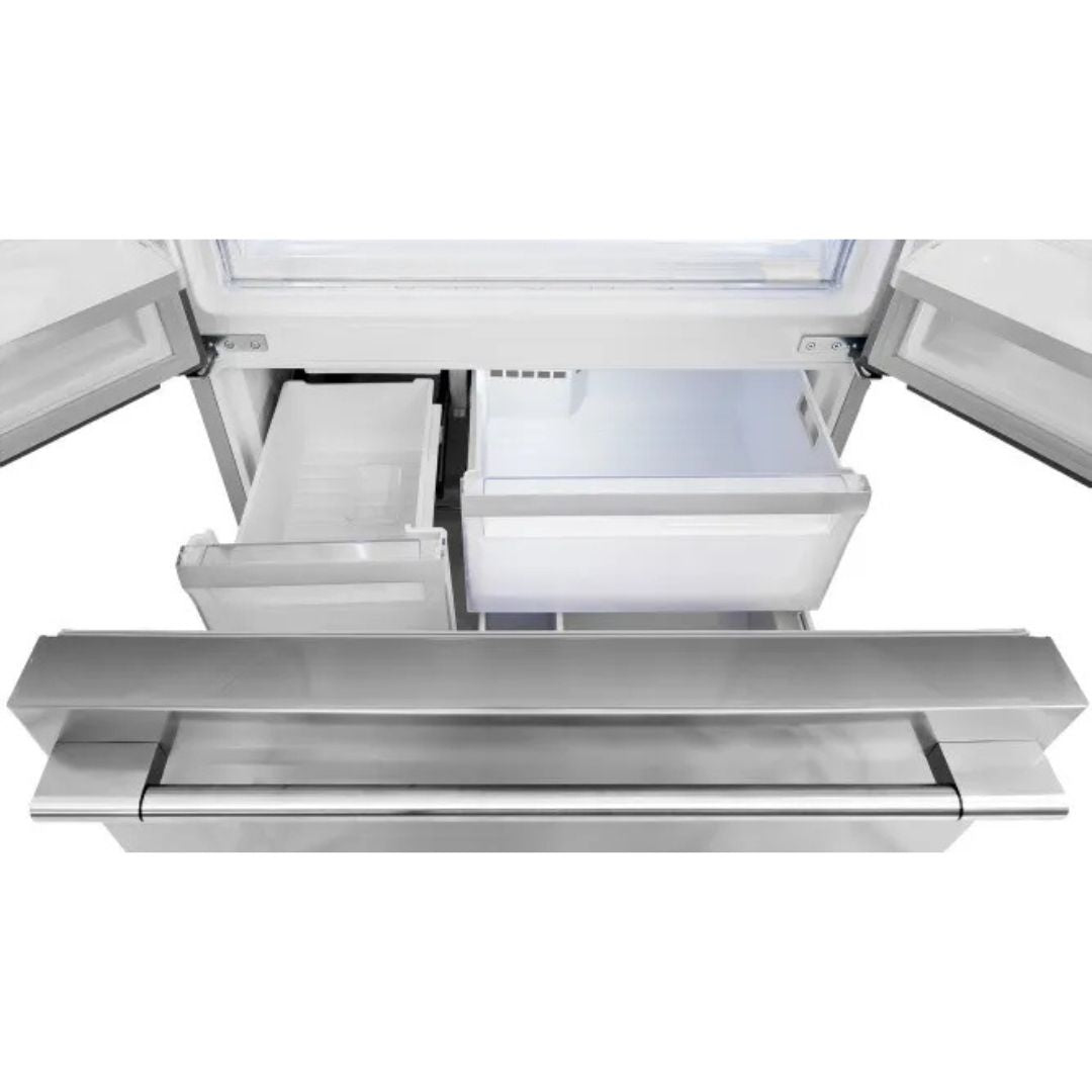 FULGOR MILANO - 36 Inch 20.3 cu. ft Bottom Mount French Door Refrigerator in Stainless - FM4FBM36SS