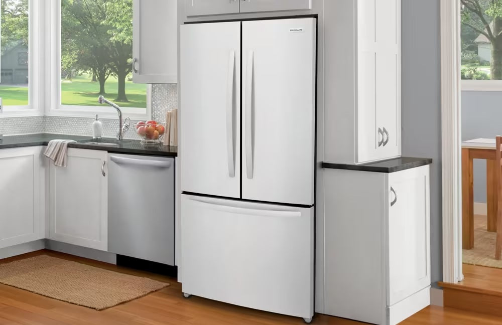 Frigidaire - 32 Inch 18 cu. ft French Door Refrigerator in White - FRFG1723AW
