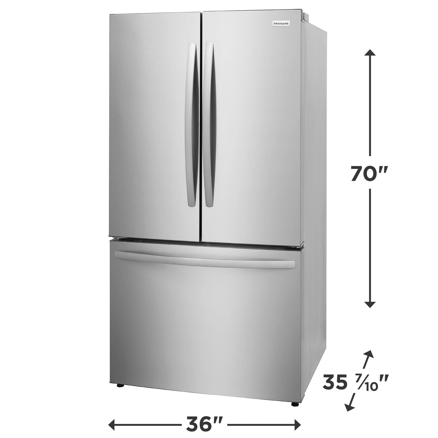 Frigidaire - 36 Inch 28.8 cu. ft French Door Refrigerator in Stainless - FRFN2813AF