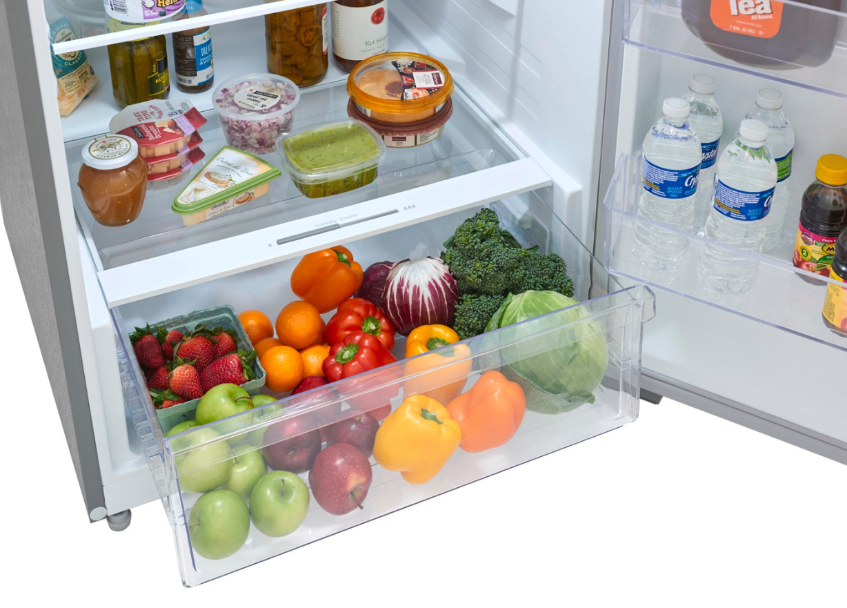 Frigidaire - 28 Inch 16.03 cu. ft Top Mount Refrigerator in Stainless - FRTE1622AS