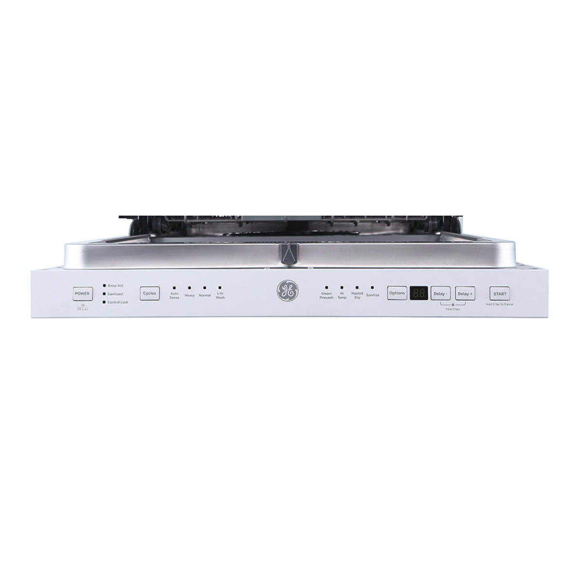 GE - 52 dBA Built In Dishwasher in White - GBP534SGPWW