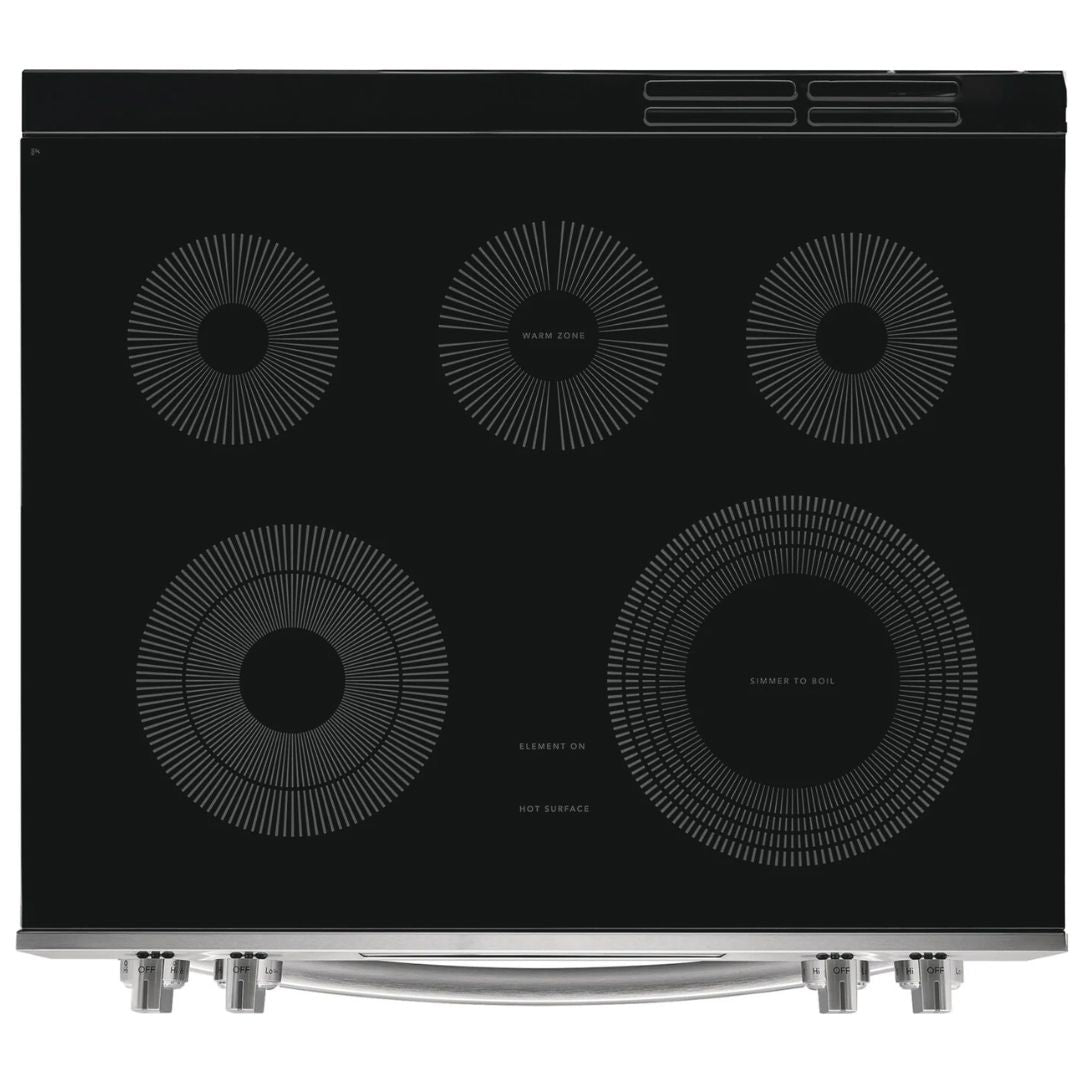 Frigidaire Gallery - 6.2 cu. ft Electric Range with Stone-Baked Pizza in Stainless - GCFE307CBF