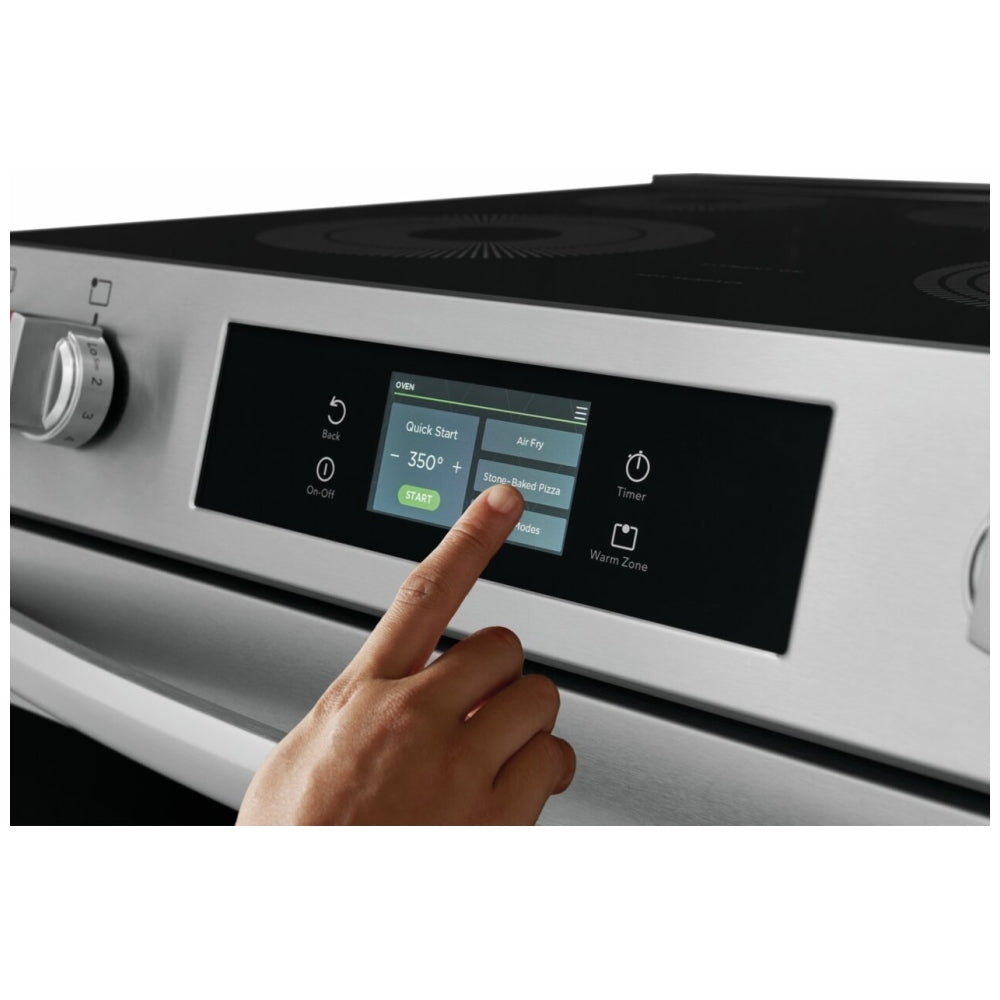 Frigidaire Gallery - 6.2 cu. ft Electric Range with Stone-Baked Pizza in Stainless - GCFE307CBF