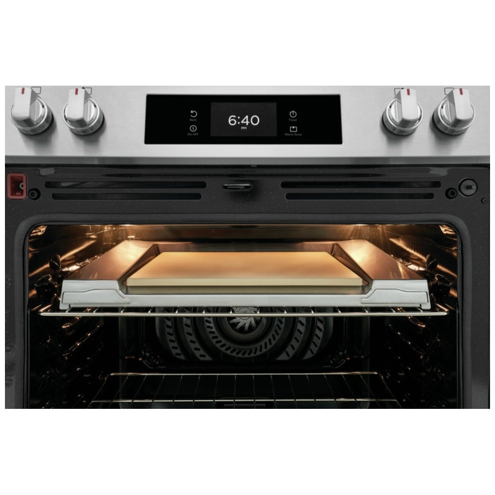 Frigidaire Gallery - 6.2 cu. ft Electric Range with Stone-Baked Pizza in Stainless - GCFE307CBF