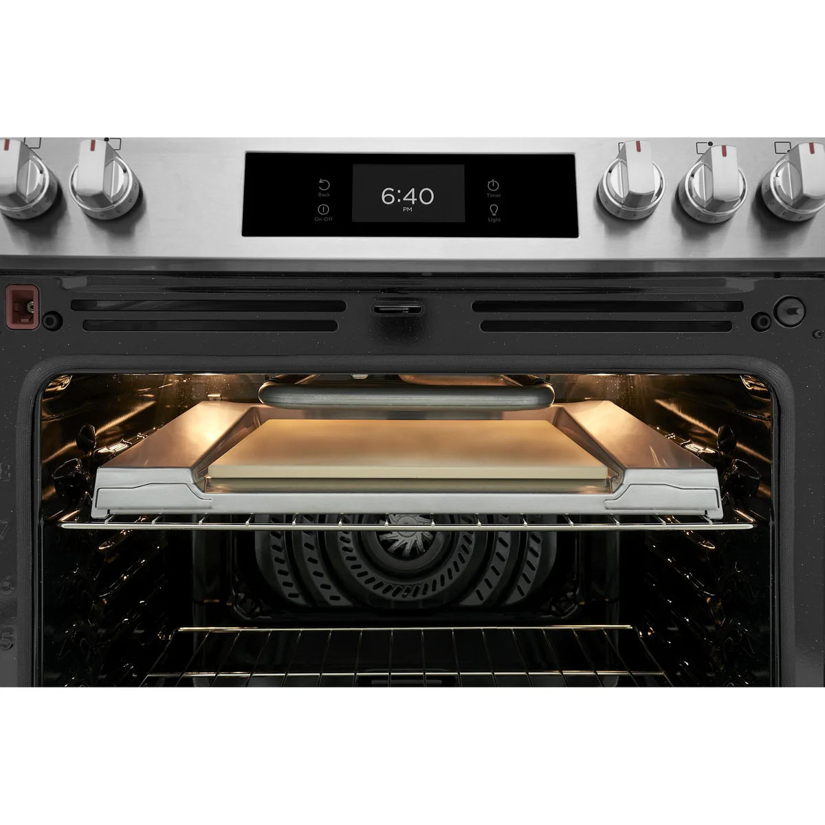 Frigidaire Gallery - 6 cu. ft Gas Range with Stone-Baked Pizza in Stainless - GCFG3070BF