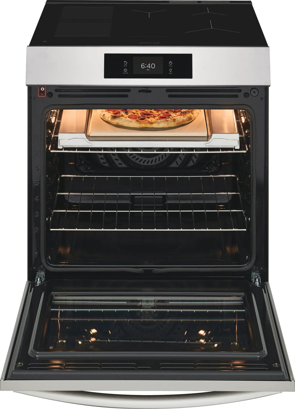 Frigidaire Gallery - 6.2 cu. ft Induction Range with Stone-Baked Pizza in Stainless - GCFI307CBF