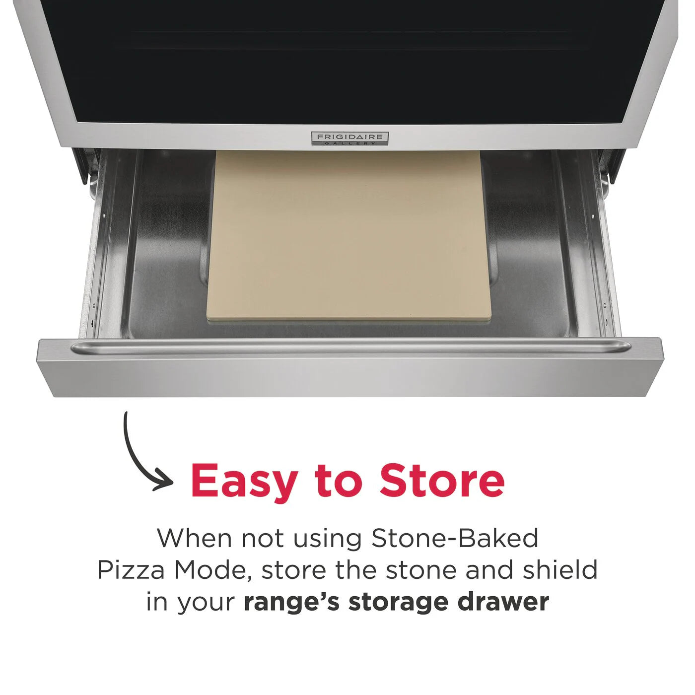 Frigidaire Gallery - 6.2 cu. ft Induction Range with Stone-Baked Pizza in Stainless - GCFI307CBF