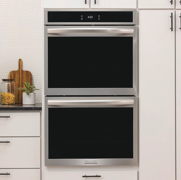 Frigidaire Gallery - 10.6 cu. ft Double Wall Oven with Stone-Baked Pizza in Stainless - GCWD3070AF