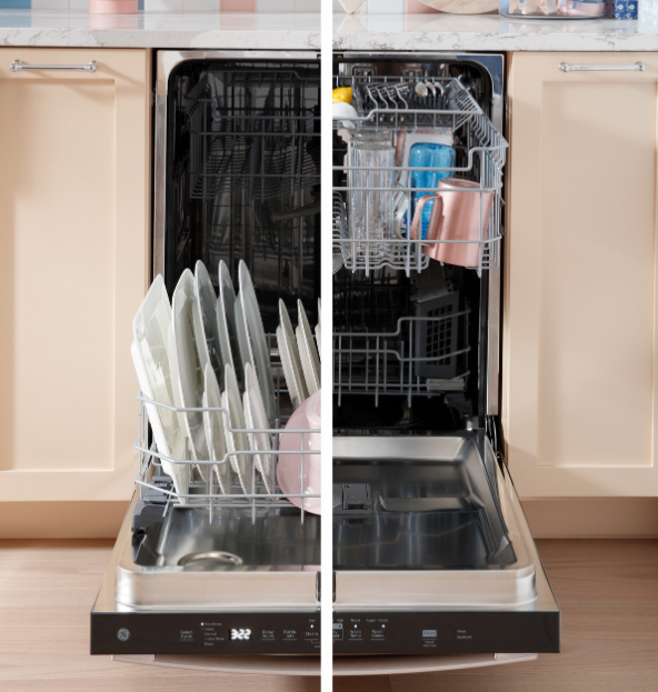 GE - 47 dBA Built In Dishwasher in Storm Gray - GDT650SMVES