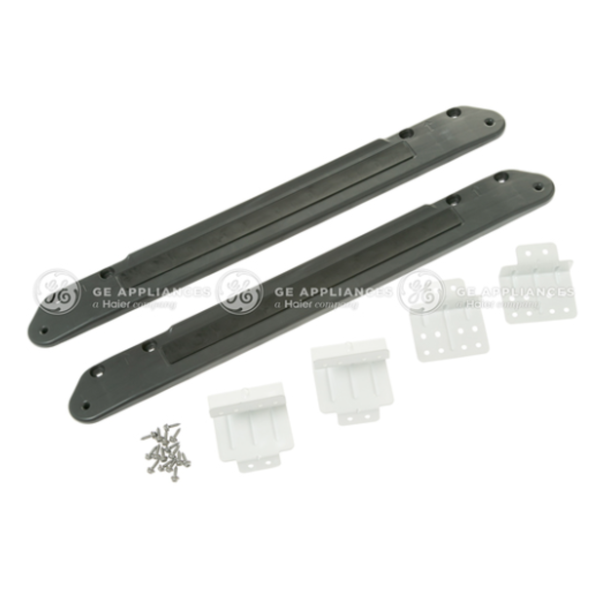 GE - Stack Bracket Kit For Washer / Dryer in Black - GFA28KITN