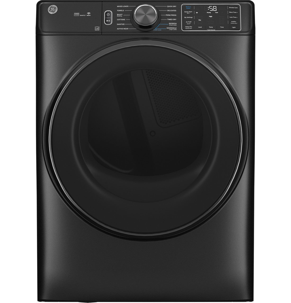 GE - 7.8 cu. Ft Electric Dryer in Graphite - GFD65ESMVDS
