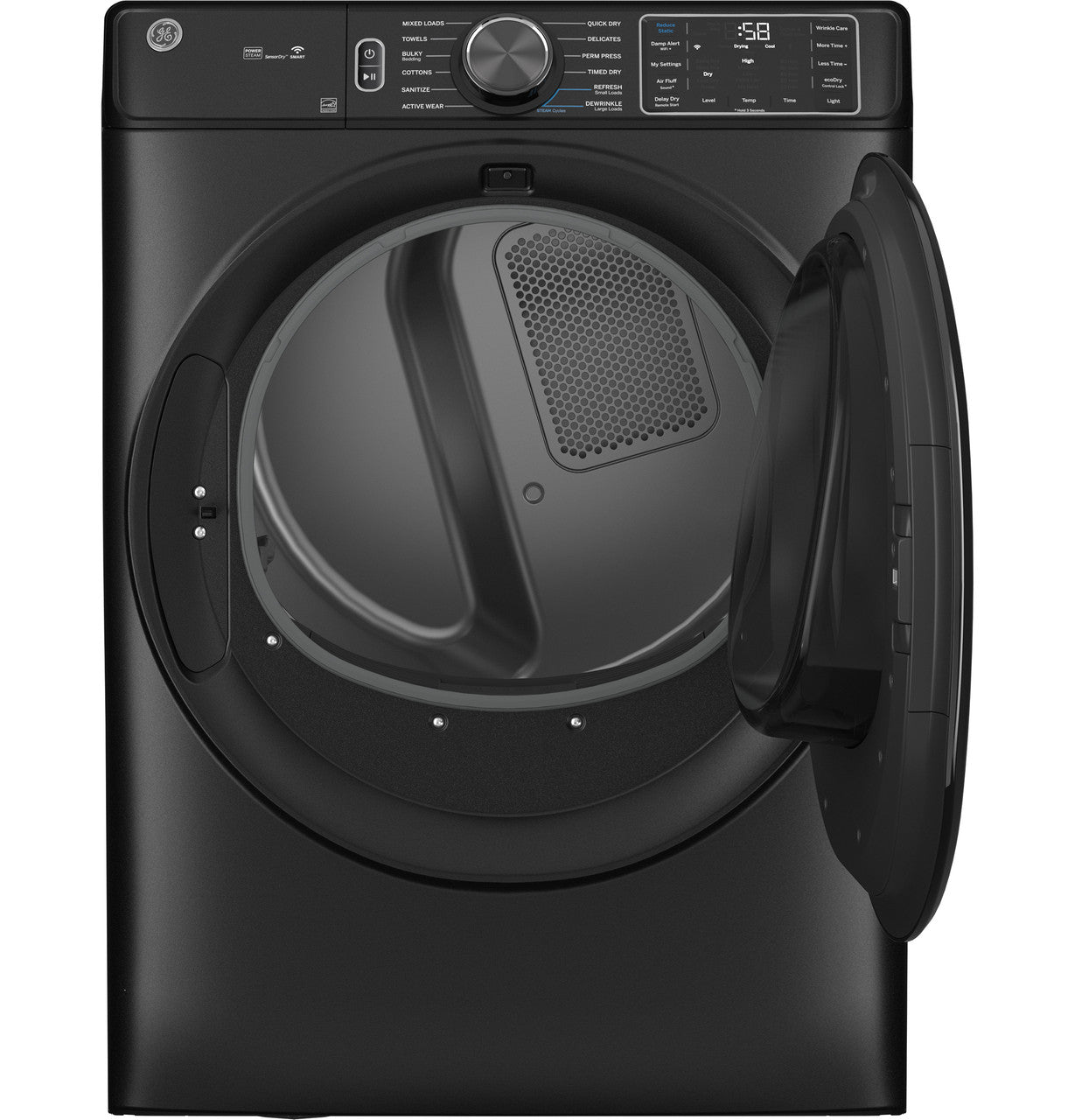 GE - 7.8 cu. Ft Electric Dryer in Graphite - GFD65ESMVDS