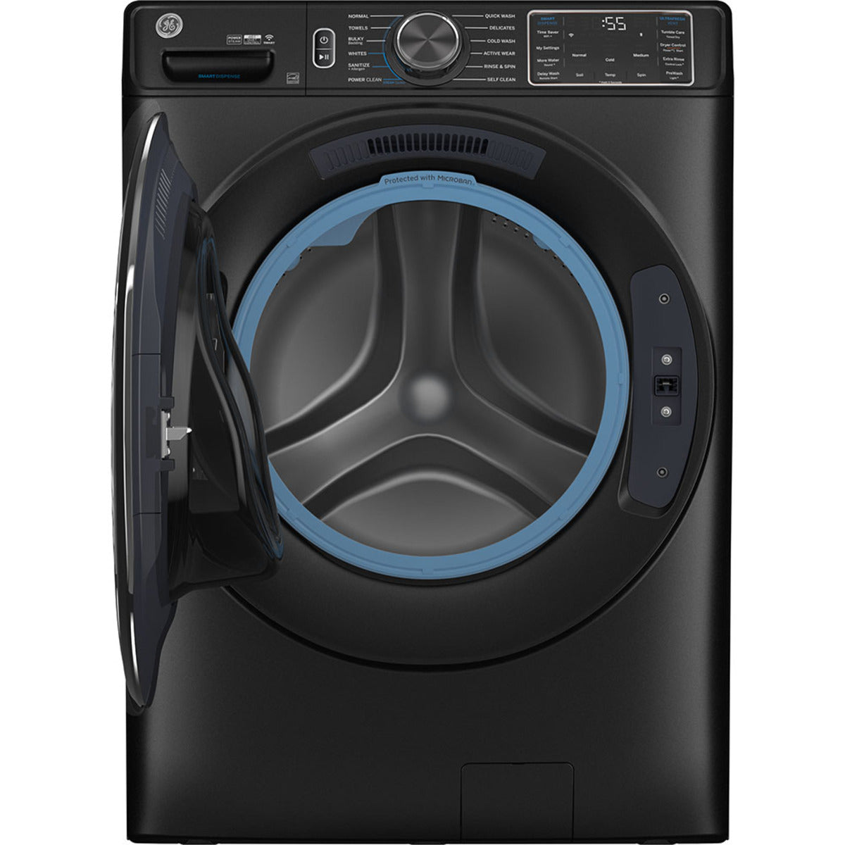 GE - 5.8 cu. Ft Front Load Washer in Graphite - GFW655SPVDS