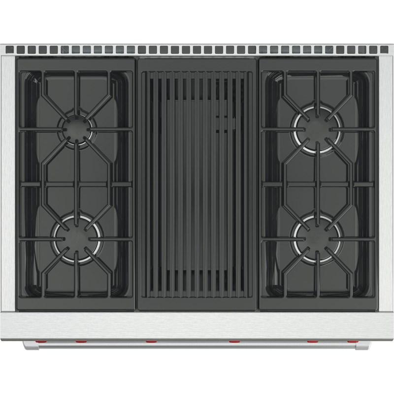 Wolf - 5.5 cu. ft Gas Range in Stainless - GR364C-LP
