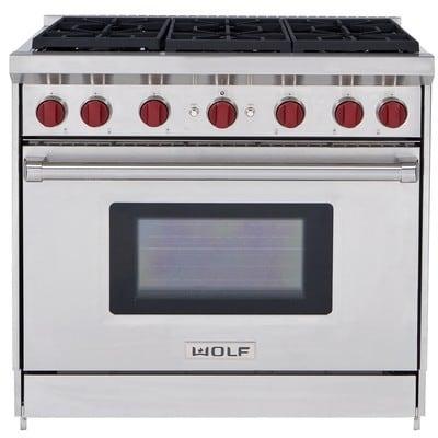 Wolf - 5.5 cu. ft Gas Range in Stainless - GR366
