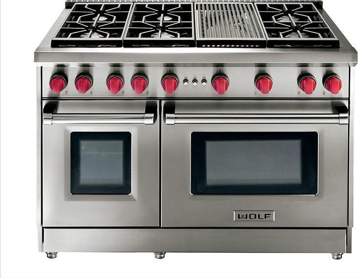 Wolf - 6.9 cu. ft Gas Range in Stainless - GR486C