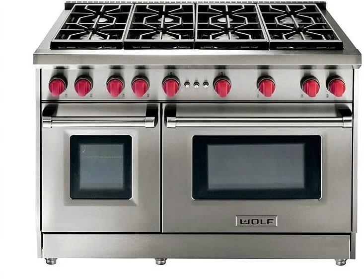 Wolf - 6.9 cu. ft Gas Range in Stainless - GR488-LP
