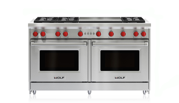 Wolf - 8.8 cu. ft Gas Range in Stainless - GR606DG-LP