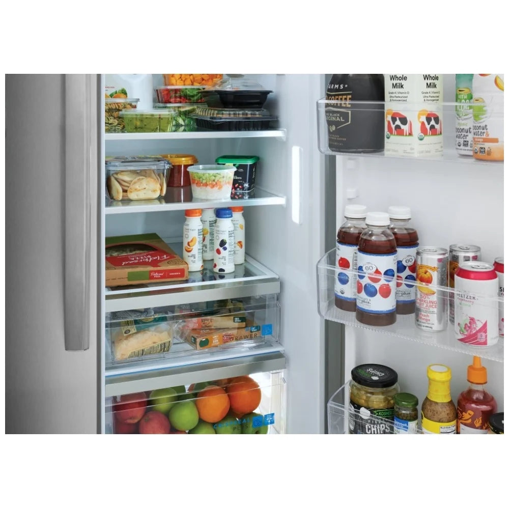 Frigidaire - 36 Inch 26 cu. ft Side by Side Refrigerator in Stainless - GRSN2620AF