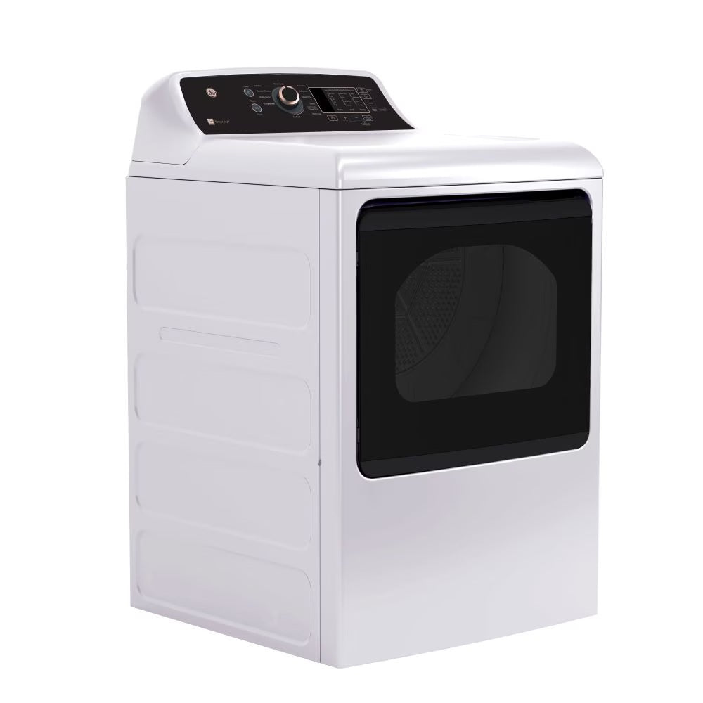 GE - 7.4 cu. Ft Front Load Dryer in White - GTD69EBPYWR