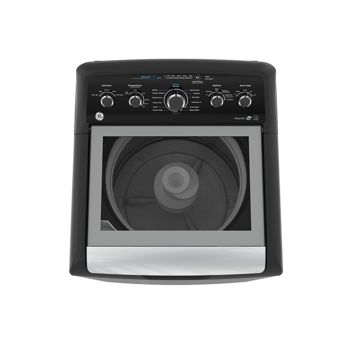 GE - 4,9 cu. Ft Top Load Washer in Grey - GTW491BMRDG
