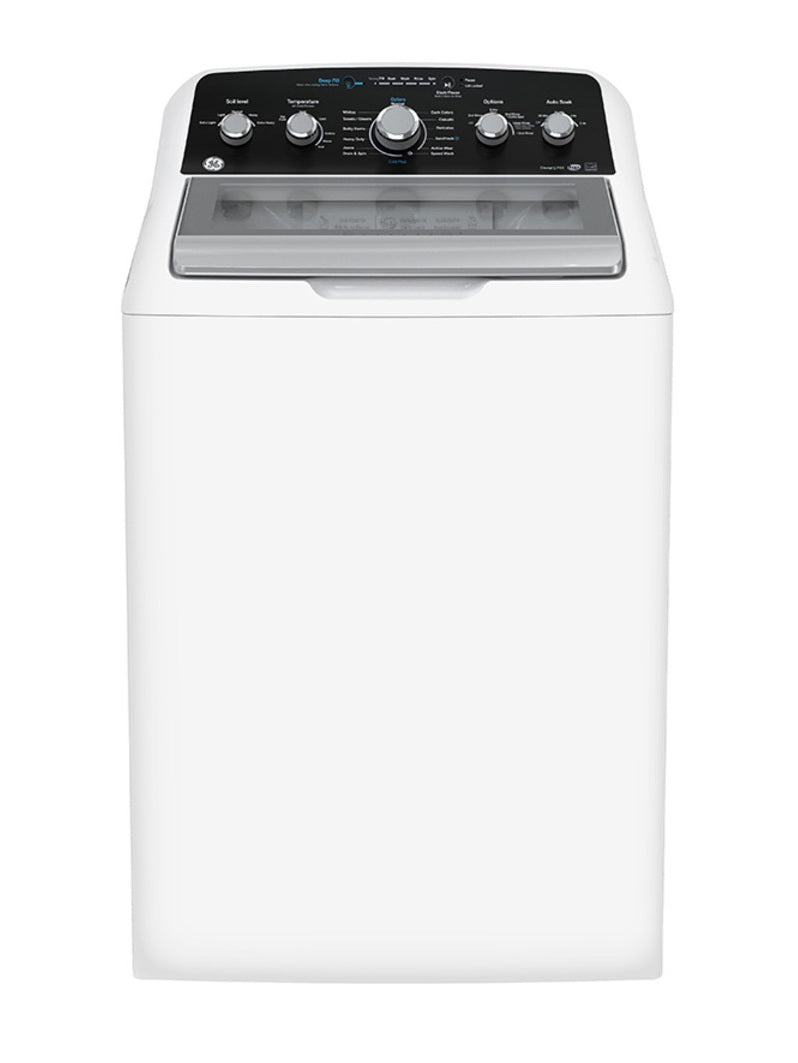 GE - 4.9 cu. Ft Top Load Washer with SmartDial Control in White - GTW491BMRWS