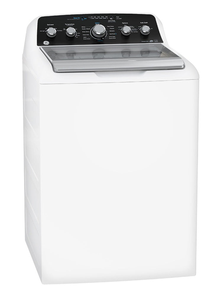 GE - 4.9 cu. Ft Top Load Washer with SmartDial Control in White - GTW491BMRWS