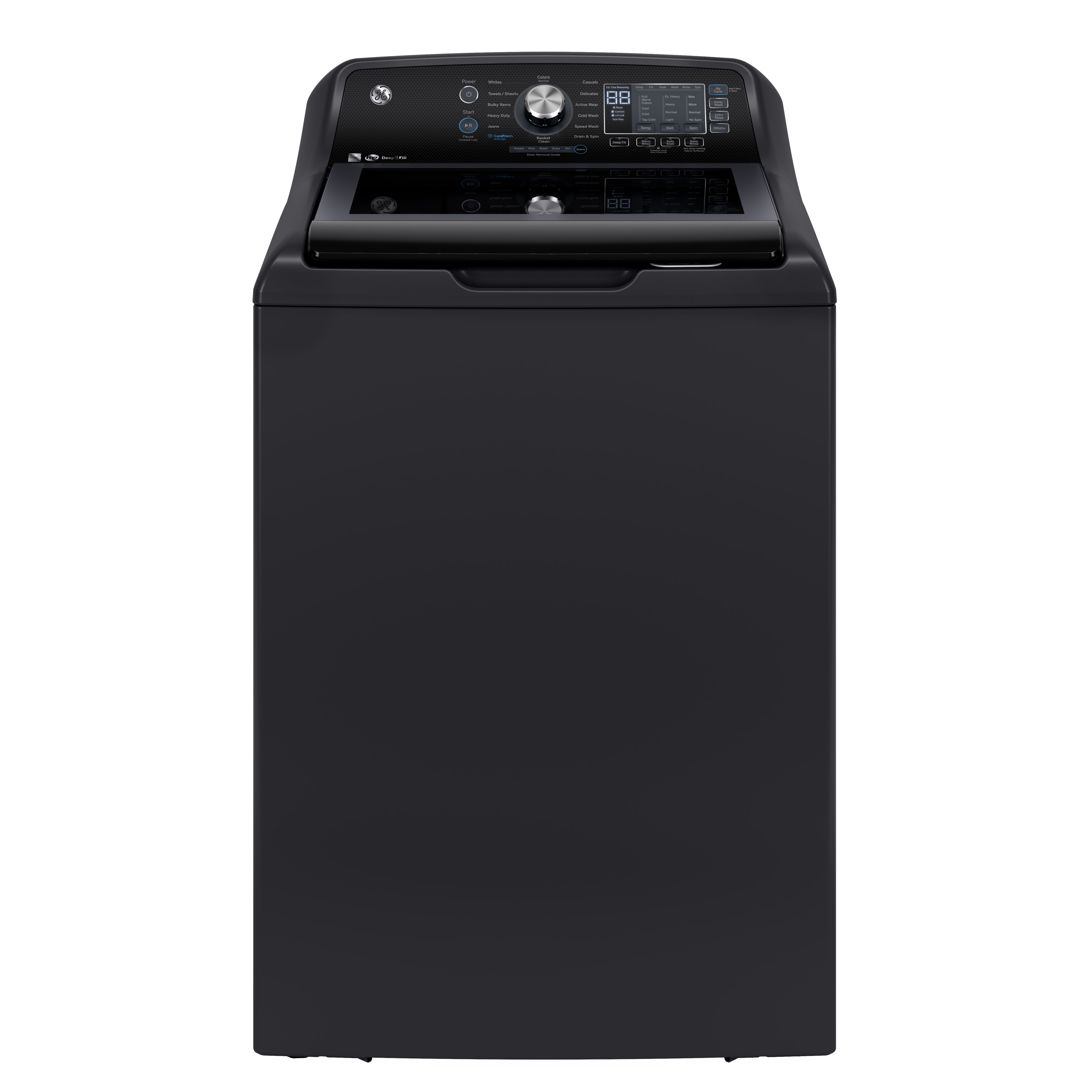 GE - 5.3 cu. Ft Top Load Washer in Grey - GTW690BMTDG