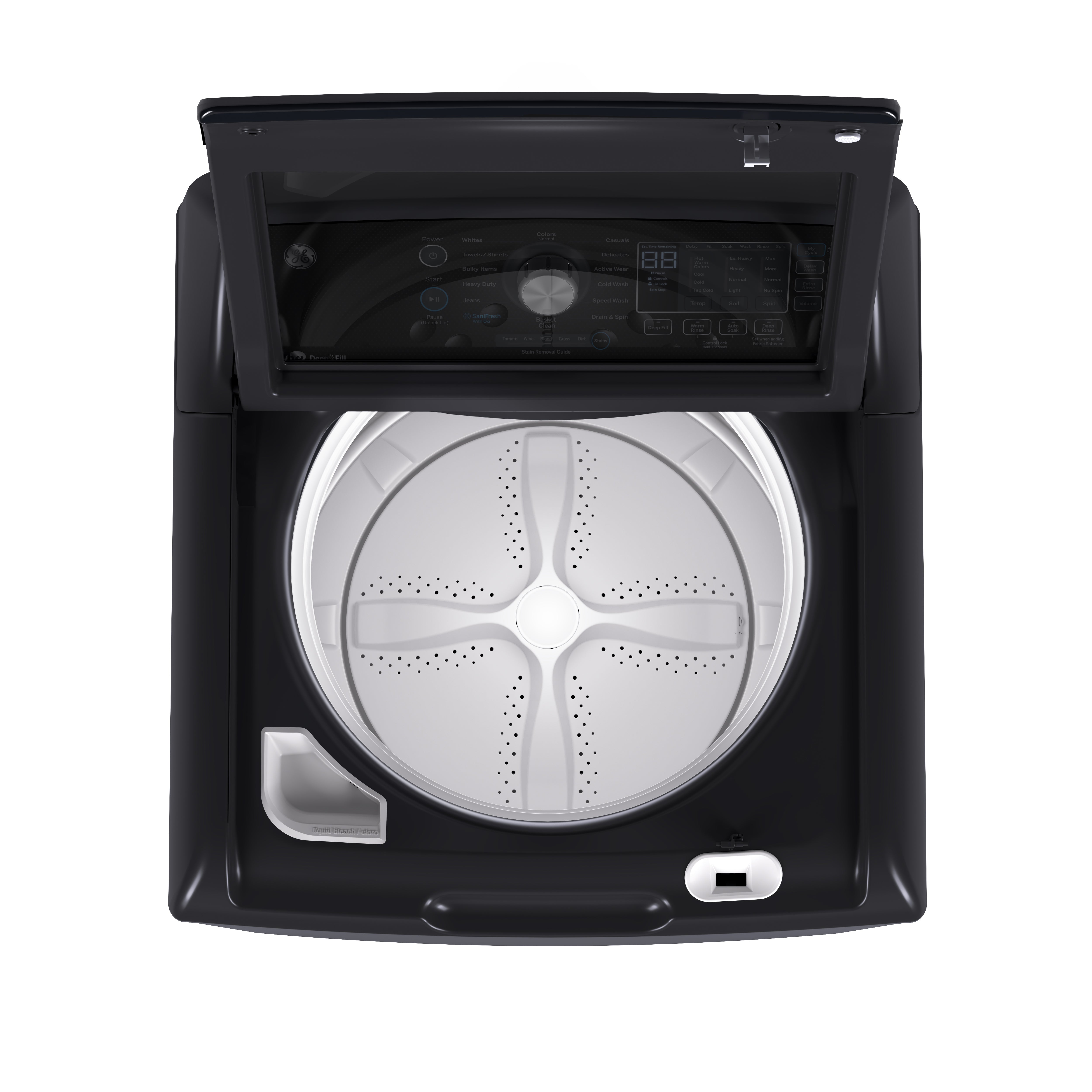 GE - 5.3 cu. Ft Top Load Washer in Grey - GTW690BMTDG