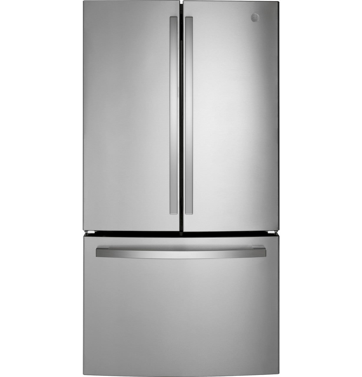 GE - 35.6 Inch 21.9 cu. ft French Door Refrigerator in Stainless - GWE22JYMFS