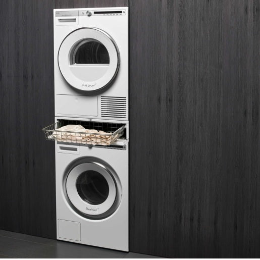 Asko - Pull-out Laundry Basket Washer & Dryer Accessories in Stainless - HB1153W