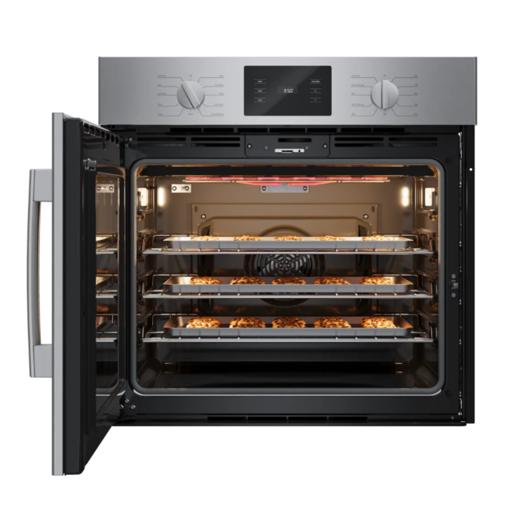 Bosch - 4.6 cu. ft Single Wall Oven in Stainless - HBL5455LUC
