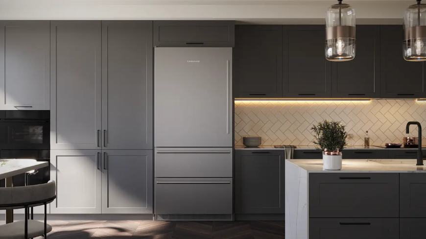 Liebherr - 30 Inch 14.1 cu. ft Bottom Mount Refrigerator in Panel Ready - HCB1591G