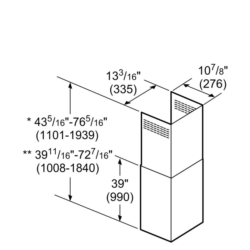 Bosch - Chimney extensionin in Stainless - HCGEXT5UC