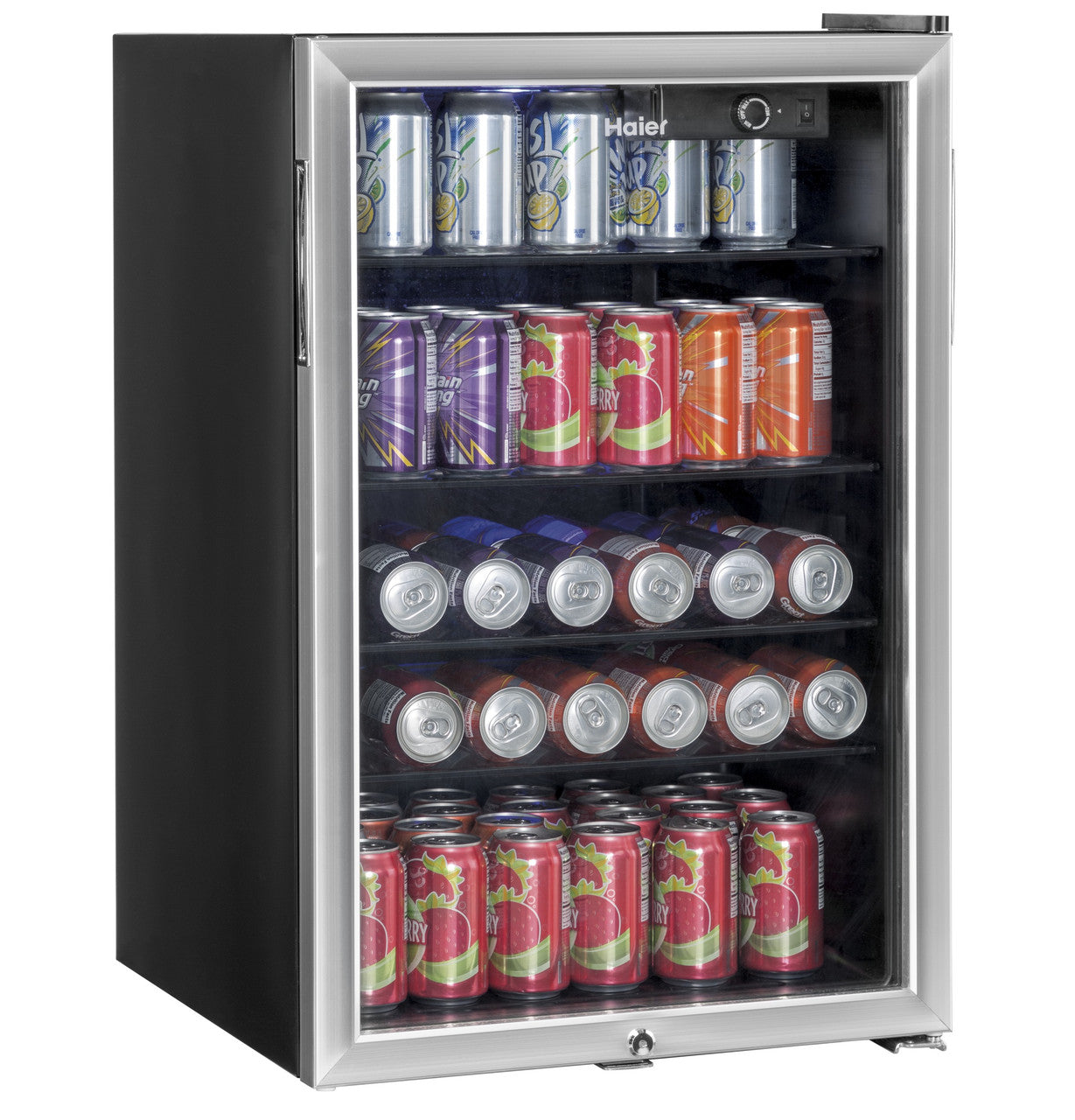 Haier - 20.5 Inch 150-can Capacity Beverage Centre Refrigerator in Stainless - HEBF100BXS