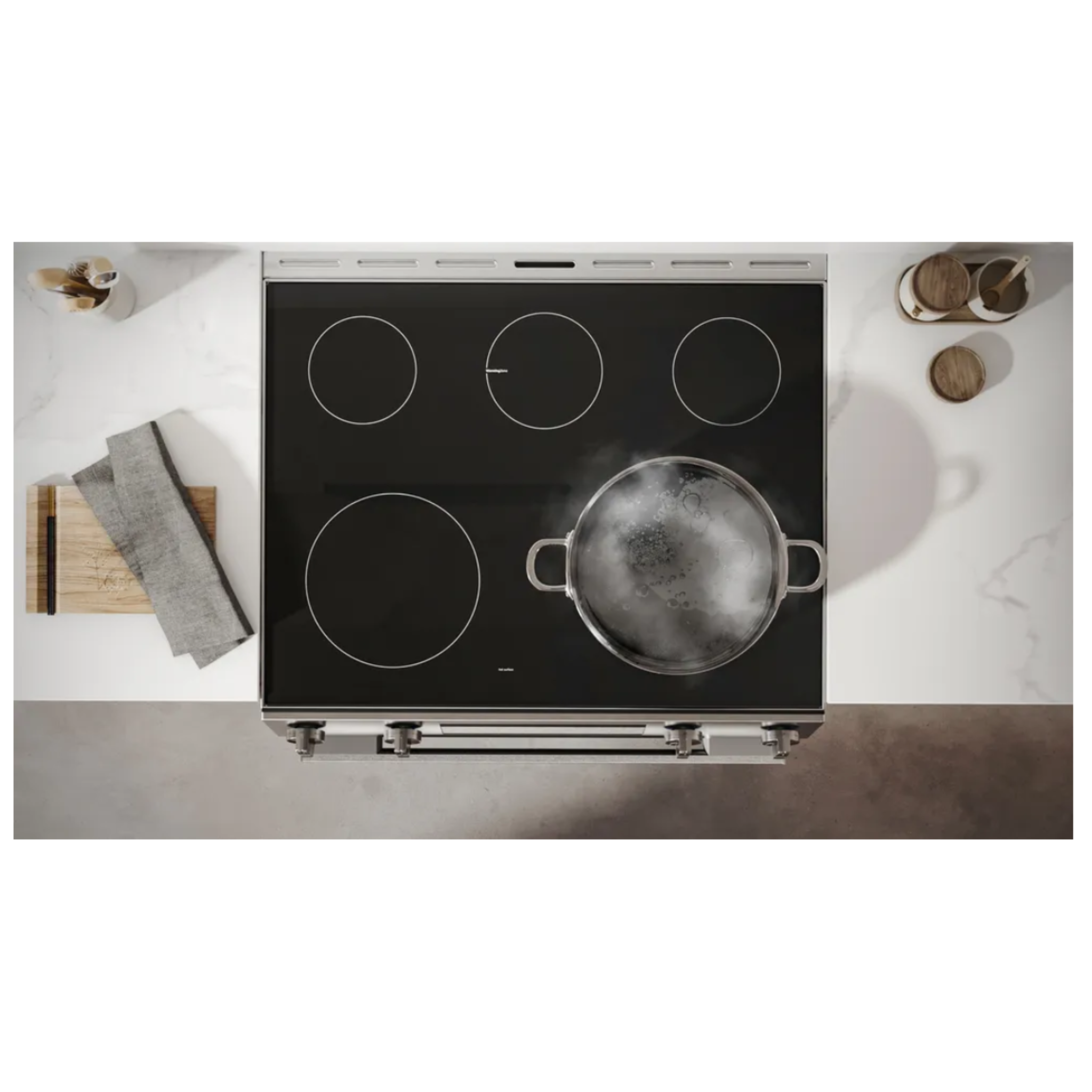 Bosch - 5.8 cu. ft Electric Range in Stainless - HEF1050MC