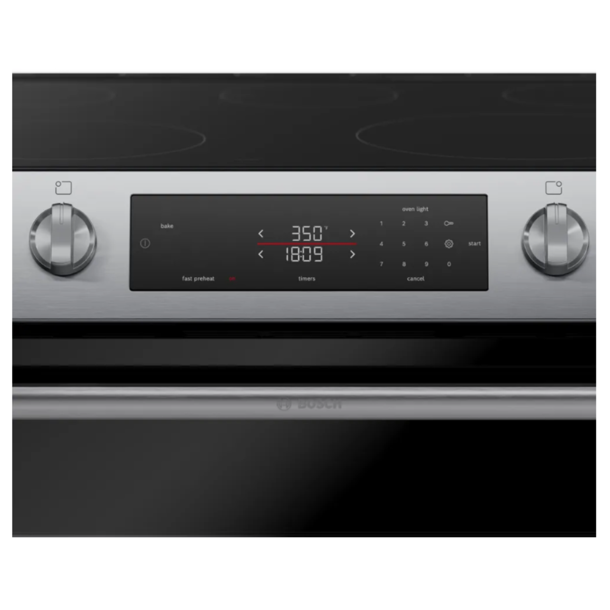 Bosch - 5.8 cu. ft Electric Range in Stainless - HEF1050MC