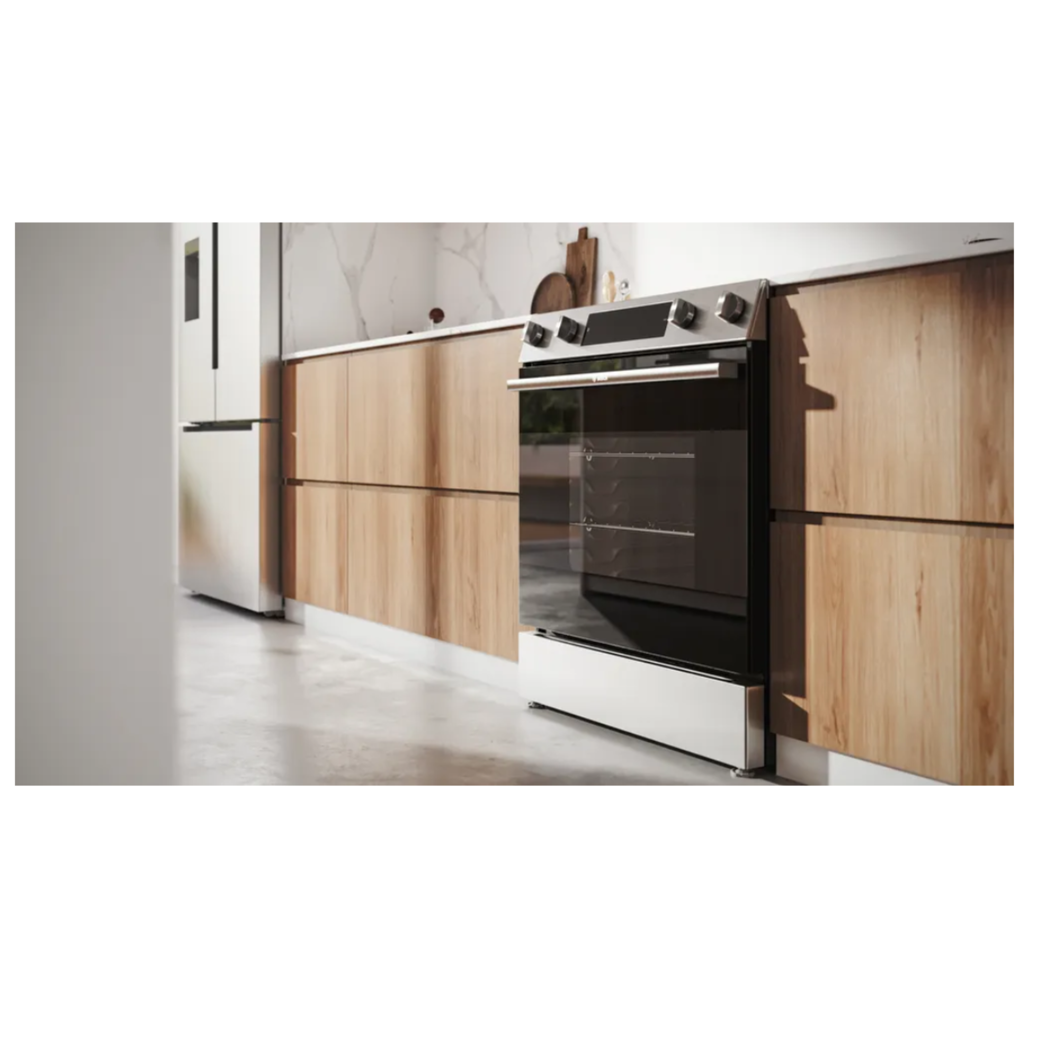 Bosch - 5.8 cu. ft Electric Range in Stainless - HEF1050MC