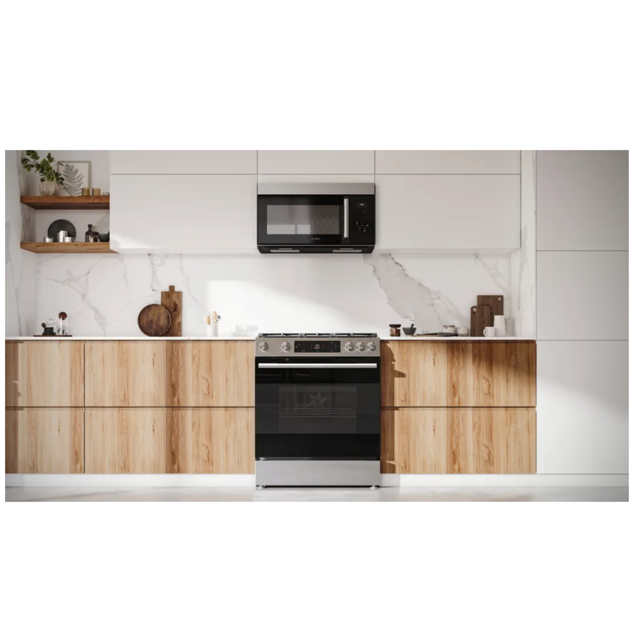 Bosch - 5.8 cu. ft Gas Range in Stainless - HGF1050MUC