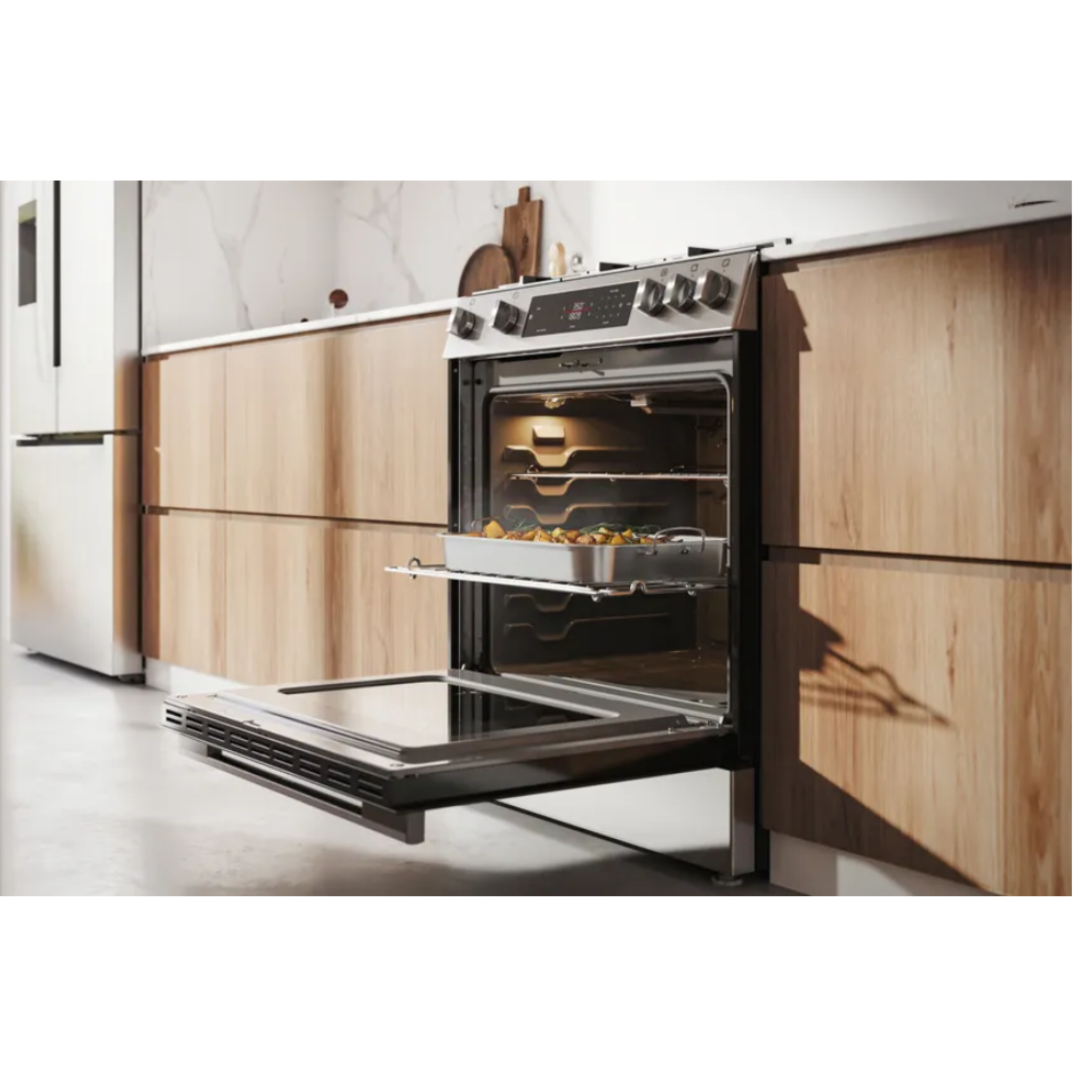 Bosch - 5.8 cu. ft Gas Range in Stainless - HGF1050MUC