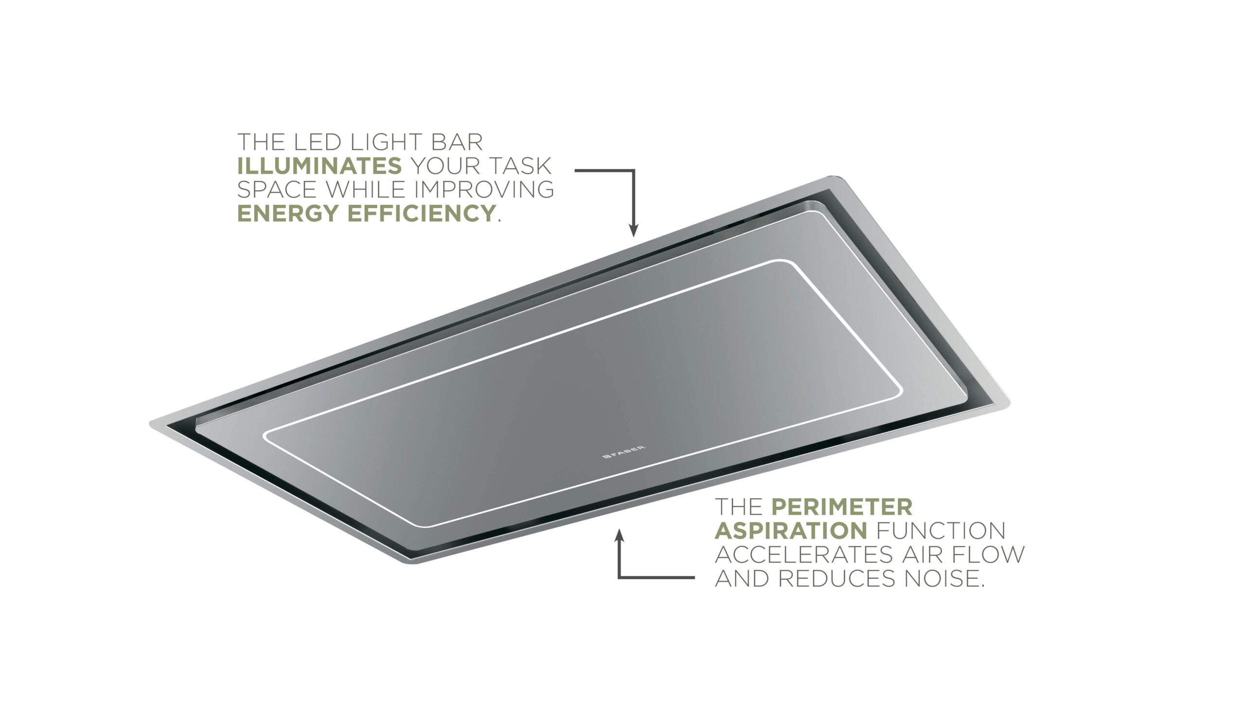 Faber - 36 Inch High-light Island Range Vent in Stainless - HILTIS36SSNB
