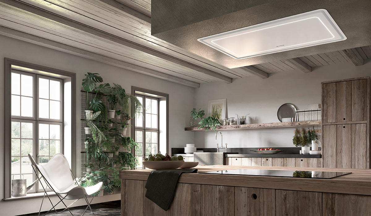 Faber - 36 Inch 450 CFM Island Range Vent in White - HILTIS36WHNB