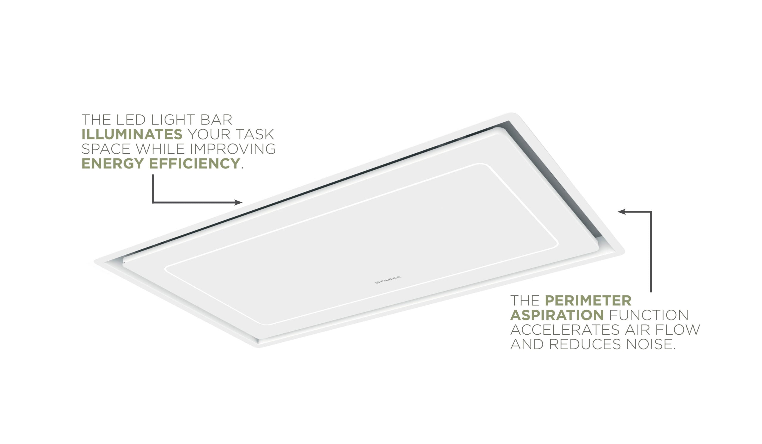 Faber - 36 Inch 450 CFM Island Range Vent in White - HILTIS36WHNB