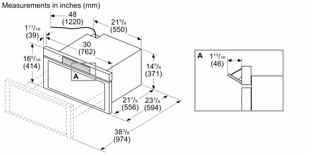Bosch - 1.2 cu. Ft Built In Microwave in Stainless - HMD8054UC