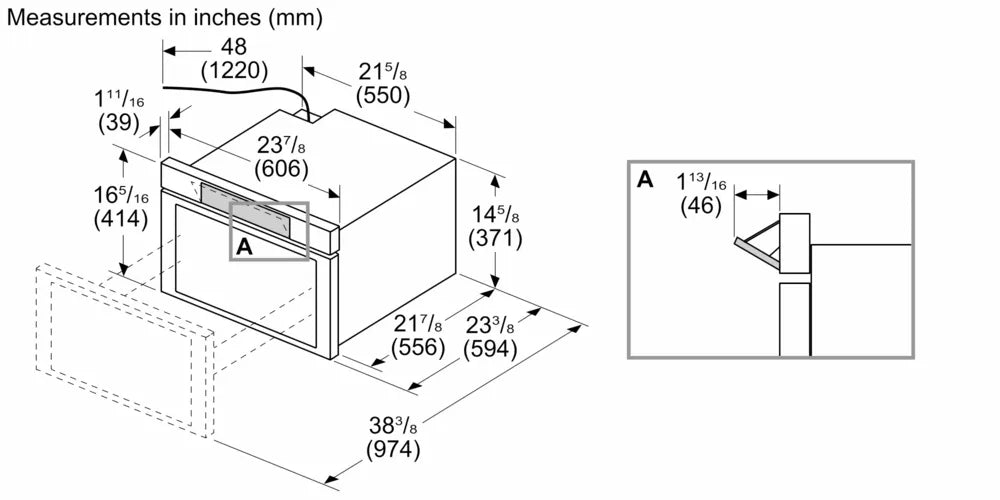 Bosch - 1.2 cu. Ft Built In Microwave in Stainless - HMD8454UC