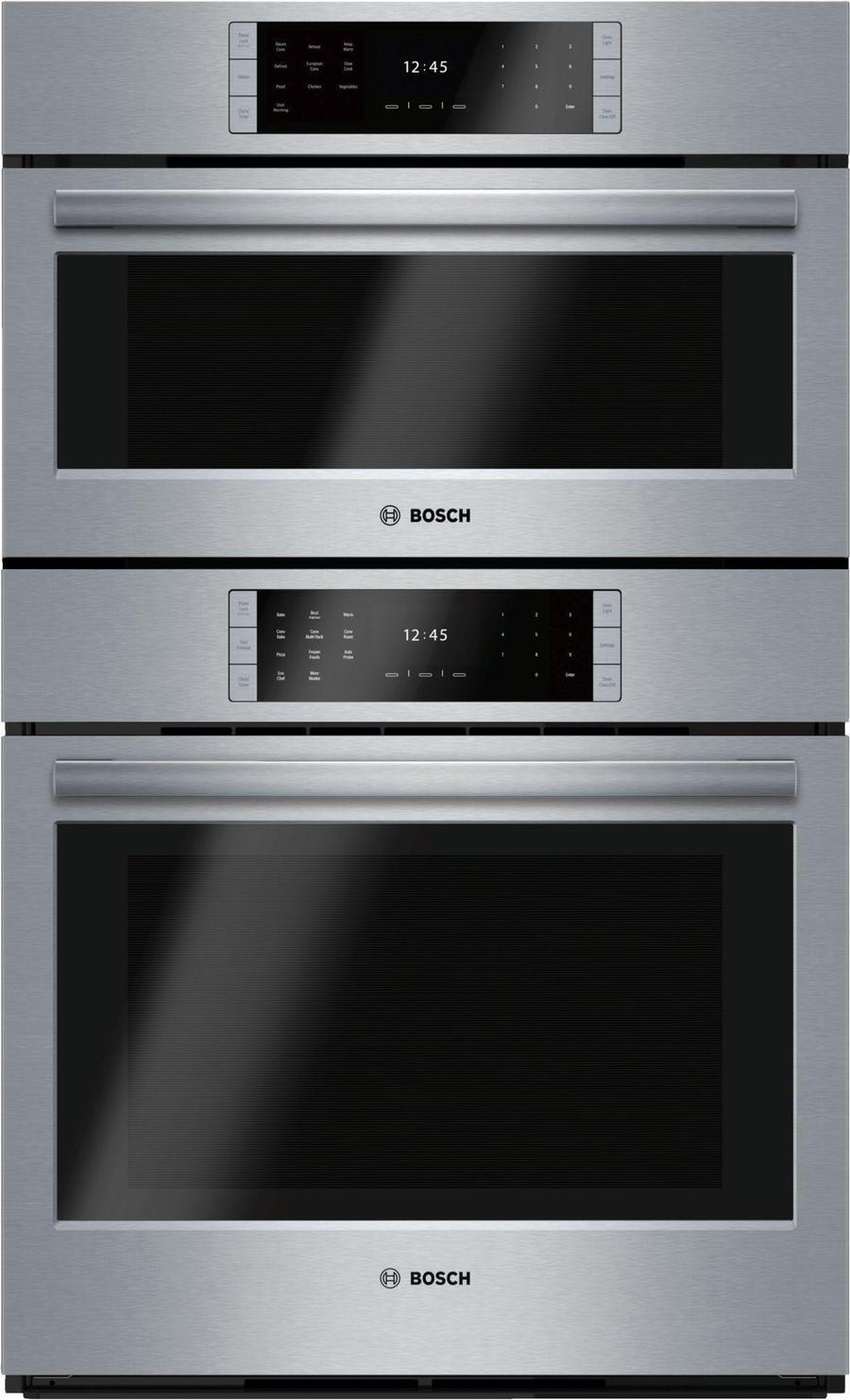 Bosch - 4.6 cu. ft Combination Wall Oven in Stainless (Premium Floor Model) - HSLP751UC