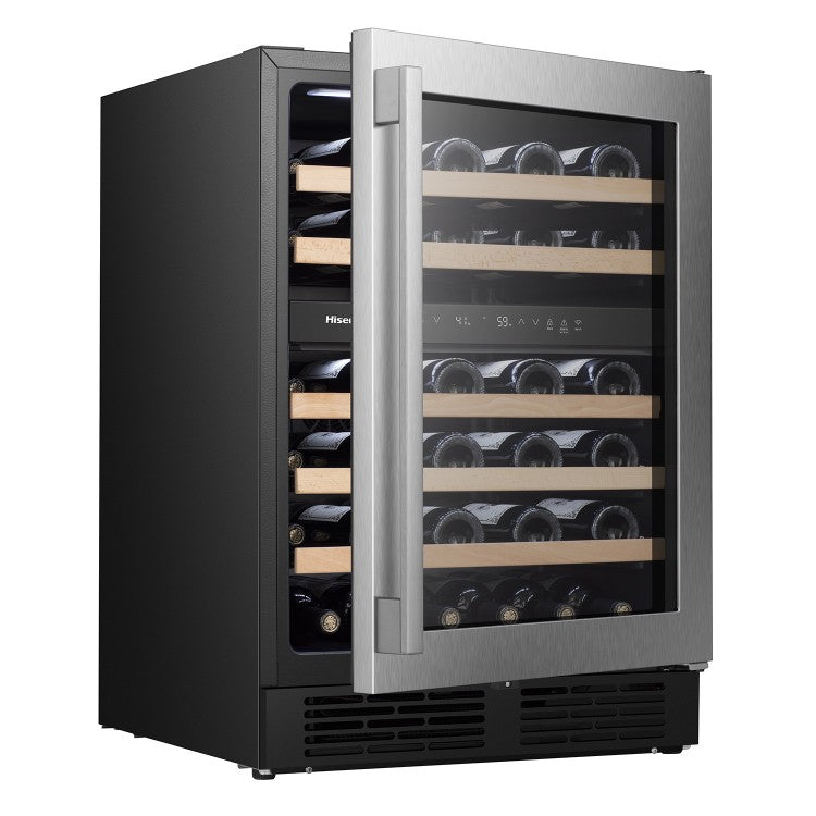 Hisense - 23.4 Inch 4.9 cu. ft Wine Fridge Refrigerator in Black - HWD046N6SS