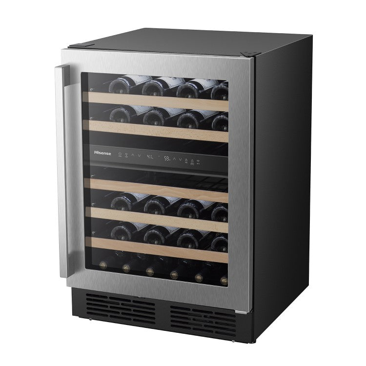 Hisense - 23.4 Inch 4.9 cu. ft Wine Fridge Refrigerator in Black - HWD046N6SS