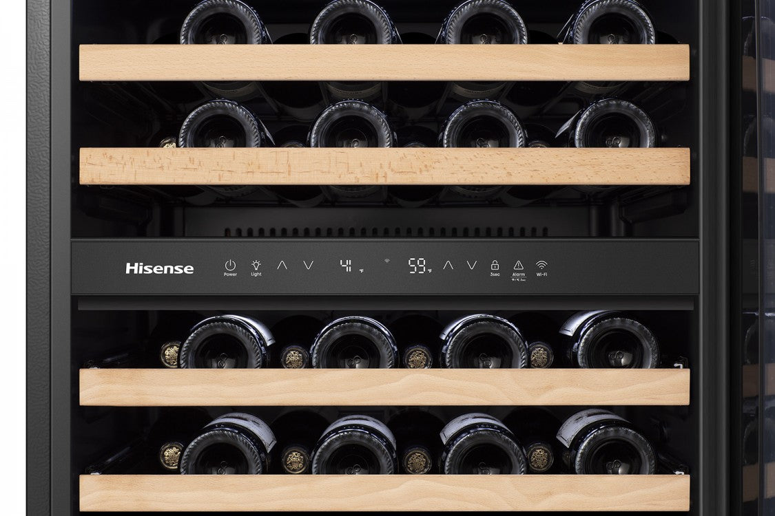 Hisense - 23.4 Inch 4.9 cu. ft Wine Fridge Refrigerator in Black - HWD046N6SS