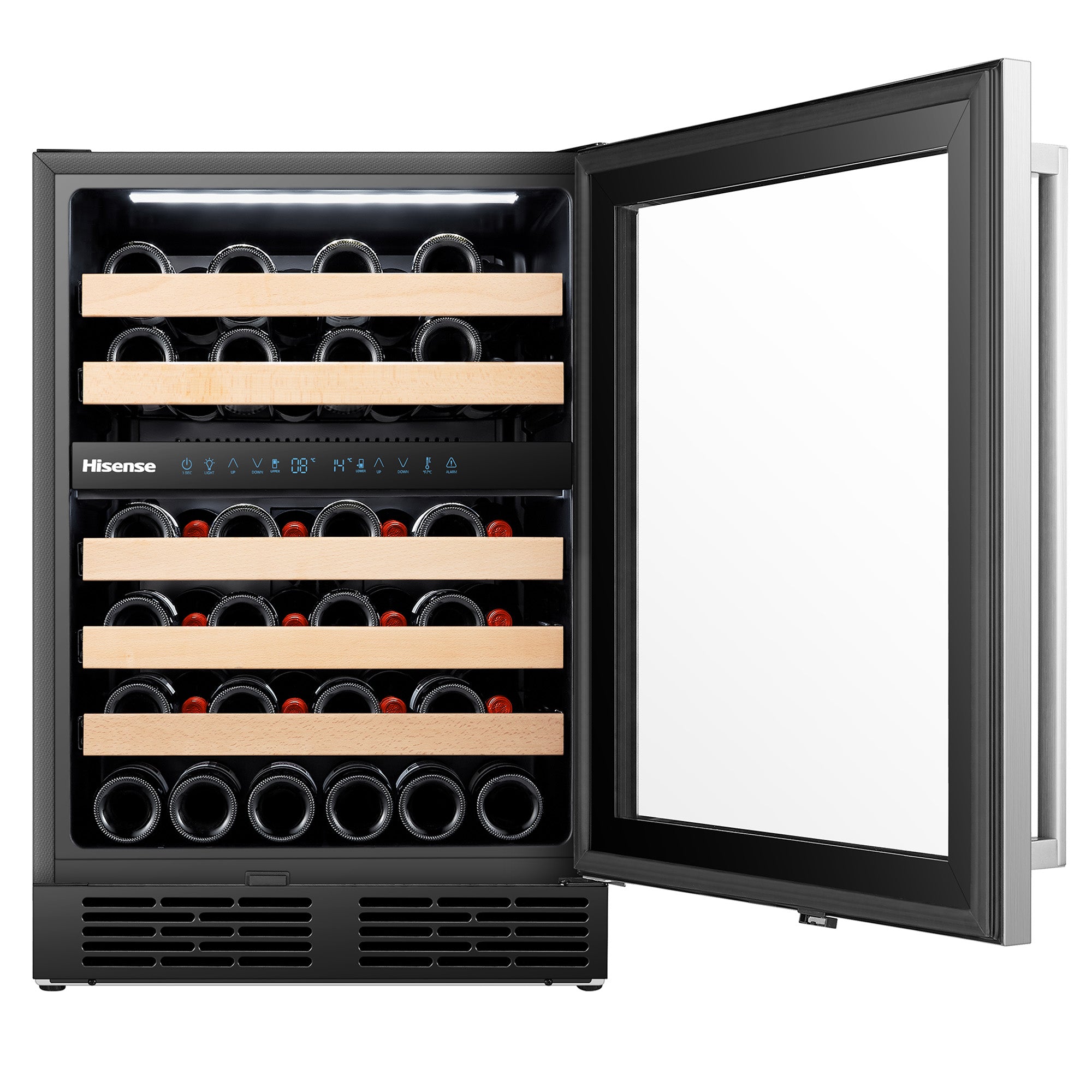 Hisense - 23.43 Inch 46 Bottles Wine Fridge in Stainless - HWD46029SS